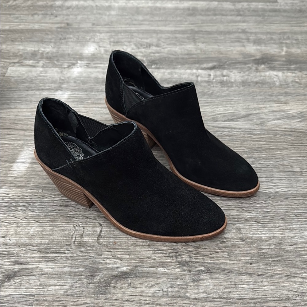 Vince Camuto Black Ankle Booties with Sleek Silhouette